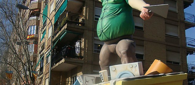 Foto de la falla Peligro, Obras