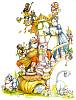 Foto de la falla Sueca - Literato Azorin 2002