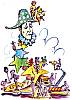 Foto de la falla Poeta Alberola - Totana 1996