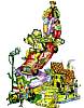 Foto de la falla Felix Pizcueta - Cirilo Amoros - Ruzafa 1998