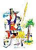 Foto de la falla Fray J. Rodriguez - Pintor Cortina 2001