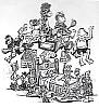 Foto de la falla Norman Bethune - Guillem Despuig 2001