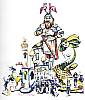 Foto de la falla Cuba - Literato Azorin 2001