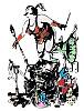 Foto de la falla Norman Bethune - Guillem Despuig 2001