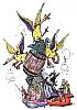 Foto de la falla Archiduque Carlos - Musico Gomis 2001