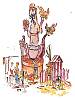 Foto de la falla Joaquin Costa - Conde Altea 2001
